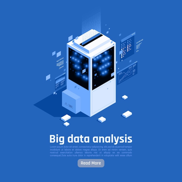 Big data analysis banner template