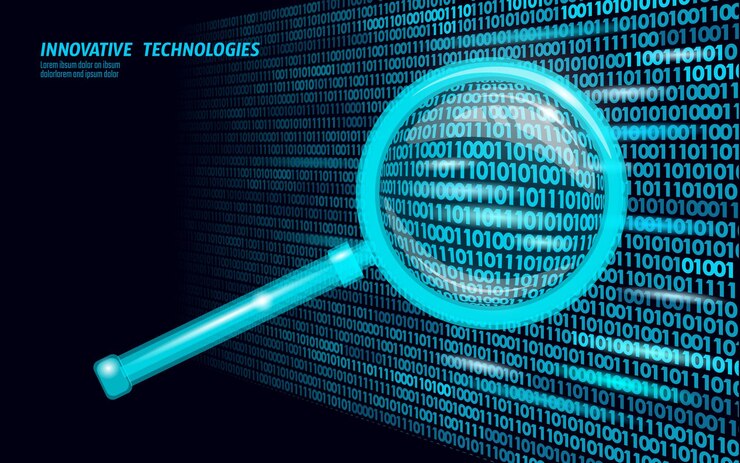 Vector big data analysis information cloud computing online storage binary code numbers future modern inter