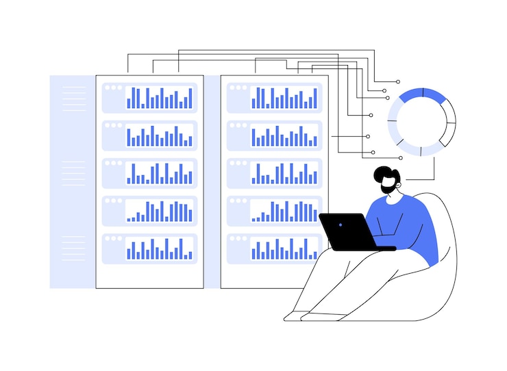 Vector big data analytics abstract concept vectorillustratie