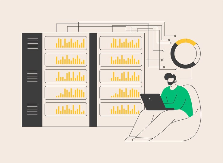 Vector big data analytics abstract concept vectorillustratie