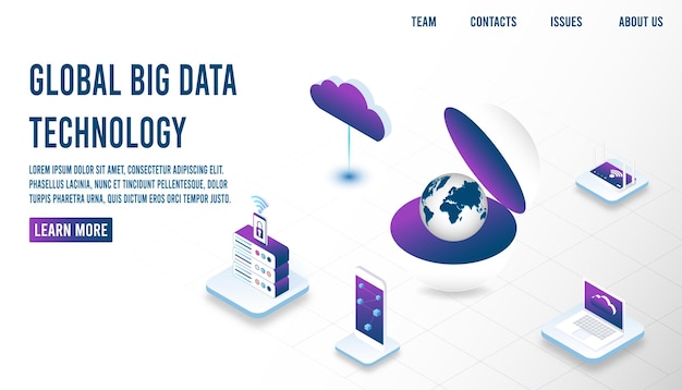 Big data artificial intelligence landing page