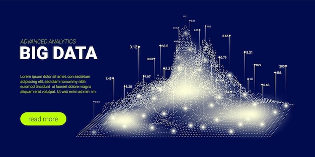 Concetto di intelligenza artificiale di sfondo di big data