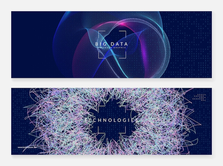 Vector big data background digital technology abstract