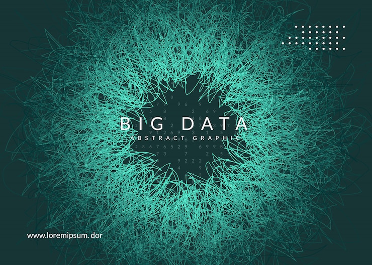 Vector big data background. technology for visualization, artificial intelligence