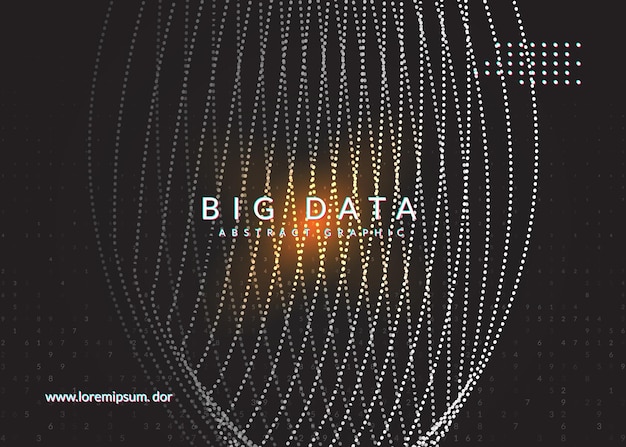 Sfondo di big data tecnologia per la visualizzazione artificiale