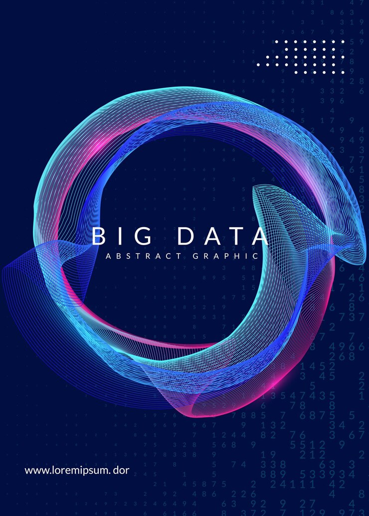 Vector big data background technology for visualization artificial in