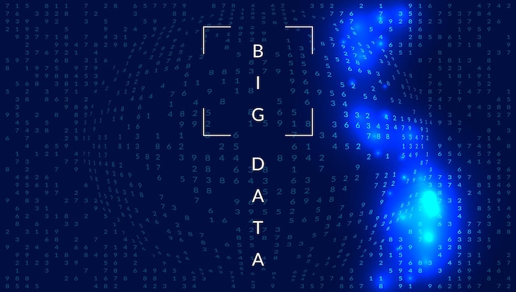 Vector big data background technology for visualization artificial in