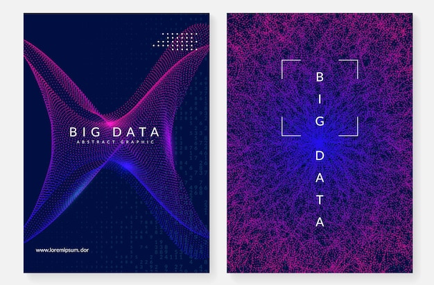 Vettore sfondo di big data tecnologia per la visualizzazione artificiale