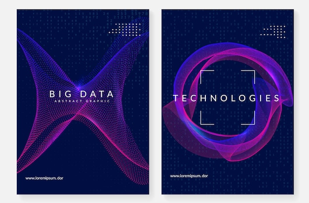 Sfondo di big data tecnologia per la visualizzazione artificiale