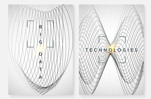 Sfondo di big data tecnologia per la visualizzazione artificiale