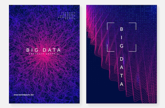 Vettore sfondo di big data tecnologia per la visualizzazione artificiale