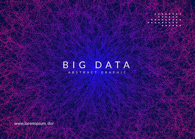 Sfondo di big data. tecnologia per la visualizzazione