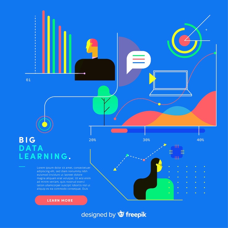 Vector big data background template