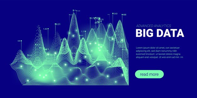 Vector big data banner for business presentation