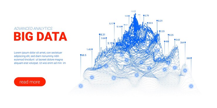 Vector big data business analysis concept