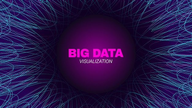 Vettore visualizzazione circolare di big data