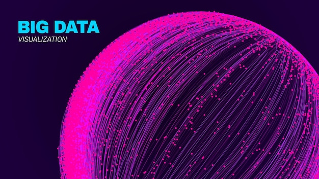 Vettore visualizzazione circolare di big data