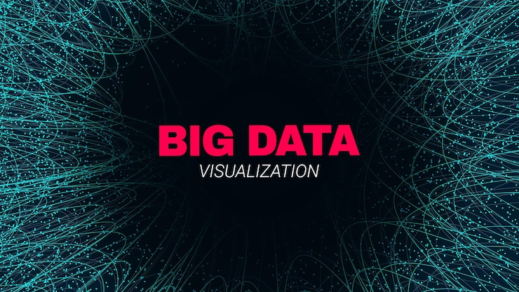Vector big data cloud futuristic visualization