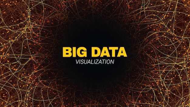 Big data cloud futuristische visualisatie