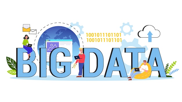 Big data-concept. moderne computertechnologie. analyseren