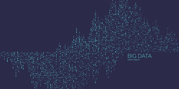イコライザーまたはスケジュールを視覚化したビッグデータコンセプトポスターインフォグラフィックを使用したデザインのベクトルイラスト
