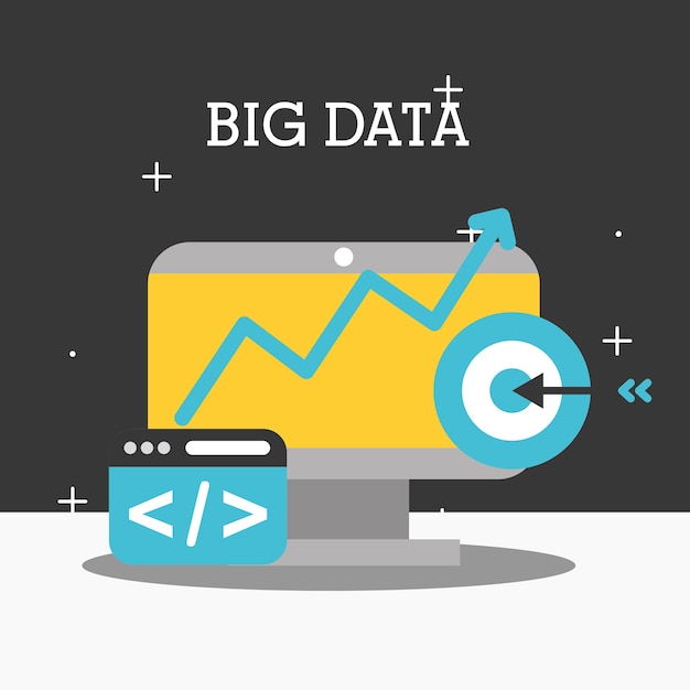 Vettore concetto di big data