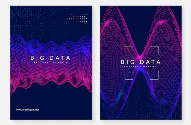 Big data cover design. Technology for visualization