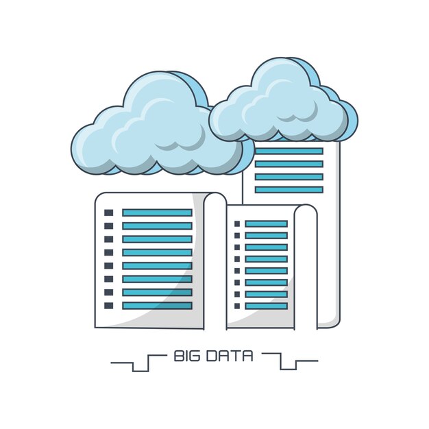 Big data design with data servers and clouds