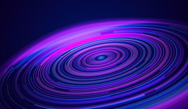 Big Data Flow Circular Particles Tech Business of Science achtergrond Wetenschappelijk onderzoek