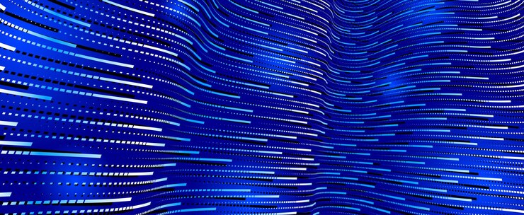 Vector big data flow technology and science vector background, tech abstraction with lines electronics and digital style in 3d dimensional perspective, abstract illustration.