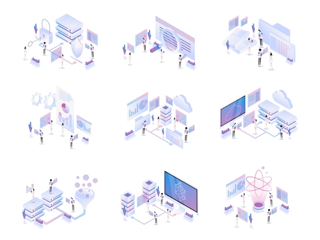 Big Data Isometric  Set