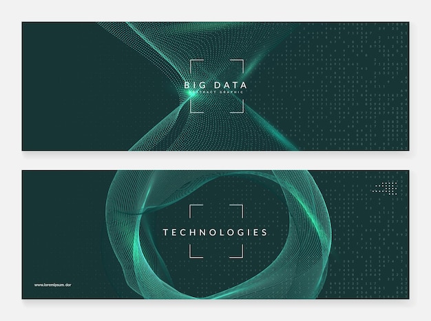 Big data leren. Digitale technologie abstracte achtergrond. Kunstmatige intelligentieconcept. Tech visual voor schermsjabloon. Cyber big data leerachtergrond.