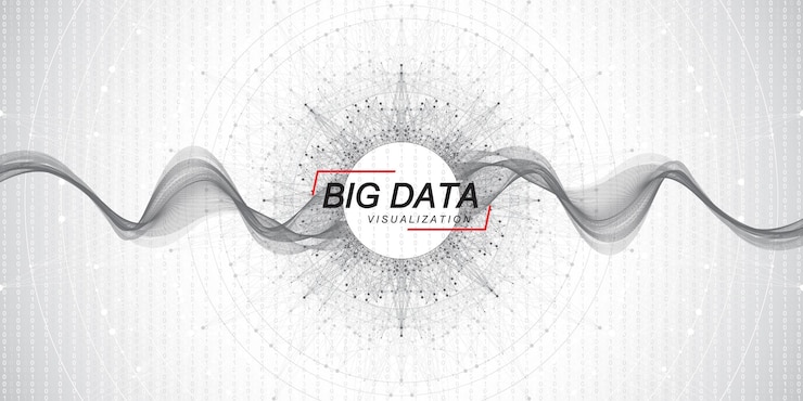 Premium Vector | Big data machine learning algorithms visualization vector