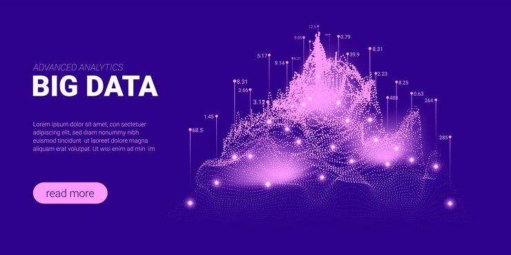 Vector big data network digital technology background