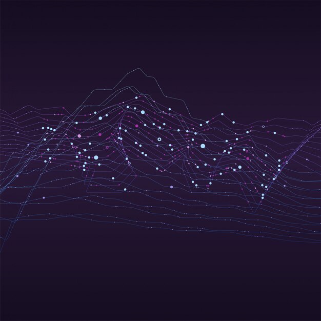 Big data stream futuristic infographic. Quantum computing, cryptography, trendy technologies infographic