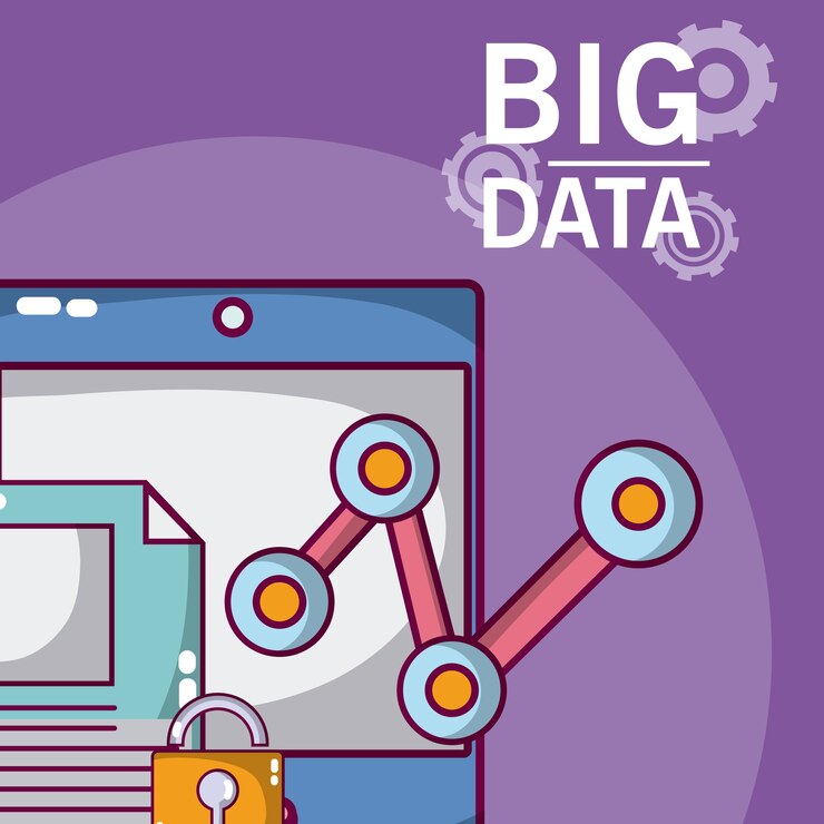 Vector big data tablet with documents and files