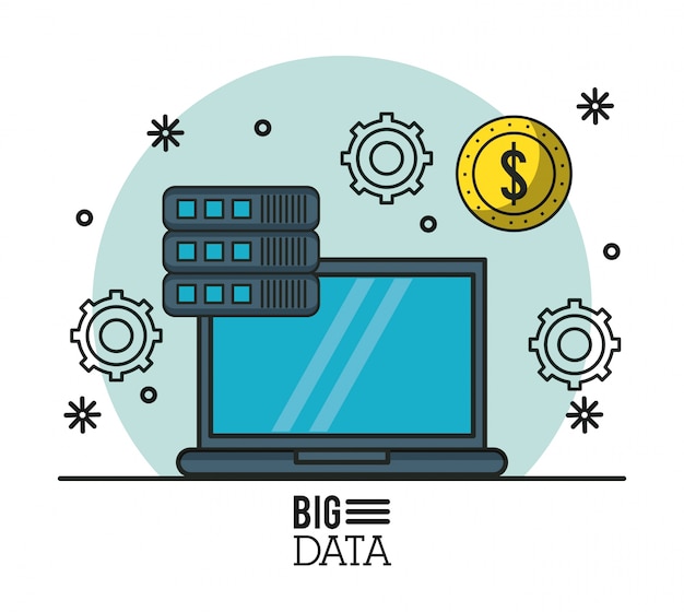 Big data-technologie pictogram