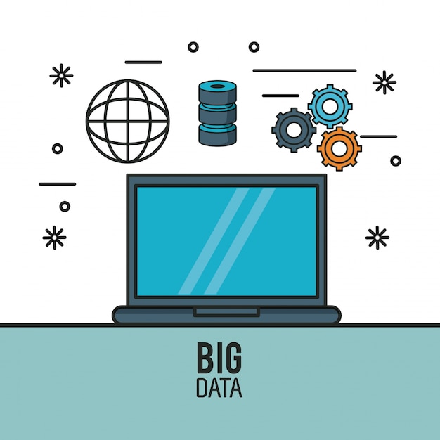 Big data technology icon