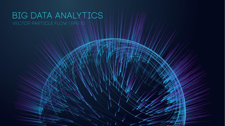 Vector big data technology vector illustration abstract blurred data business colored mesh