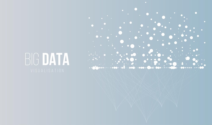 Vector big data visual information background social network concept connection vector background