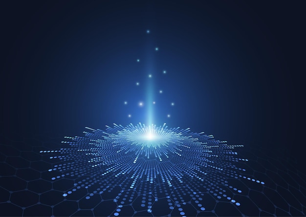 Big data visualisatie Abstract technologie innovatie communicatie concept digitaal blauw ontwerp