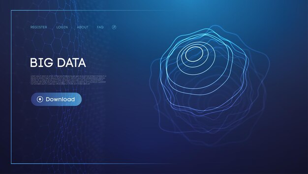 Big data visualisatie concept met abstracte wervelingen