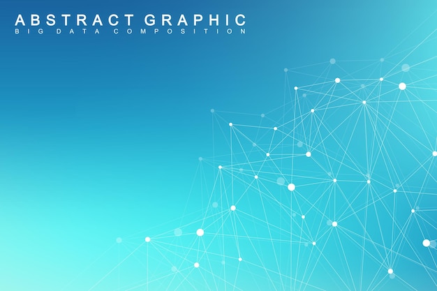 Big data visualisatie Perspectieve achtergrond visualisatie Vector illustratie