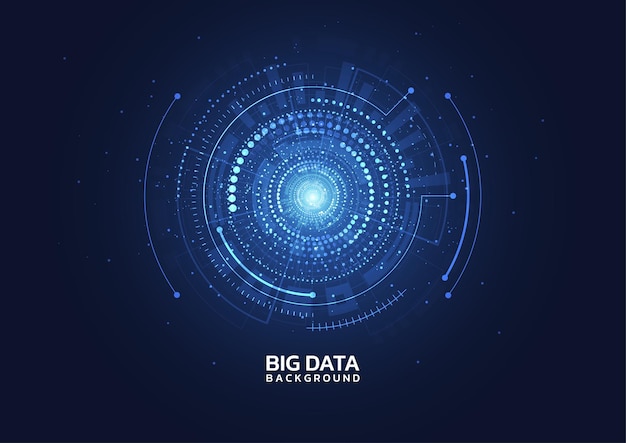 Vettore visualizzazione di big data concetto di comunicazione di innovazione tecnologica astratta