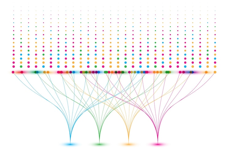 Premium Vector | Big data visualization analysis technology abstract ...