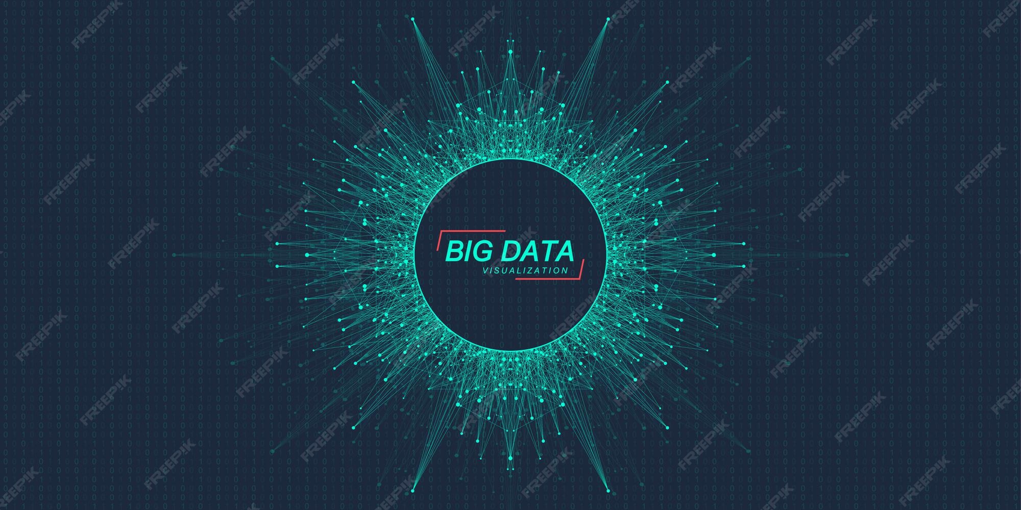 Premium Vector | Big data visualization big data machine learning ...