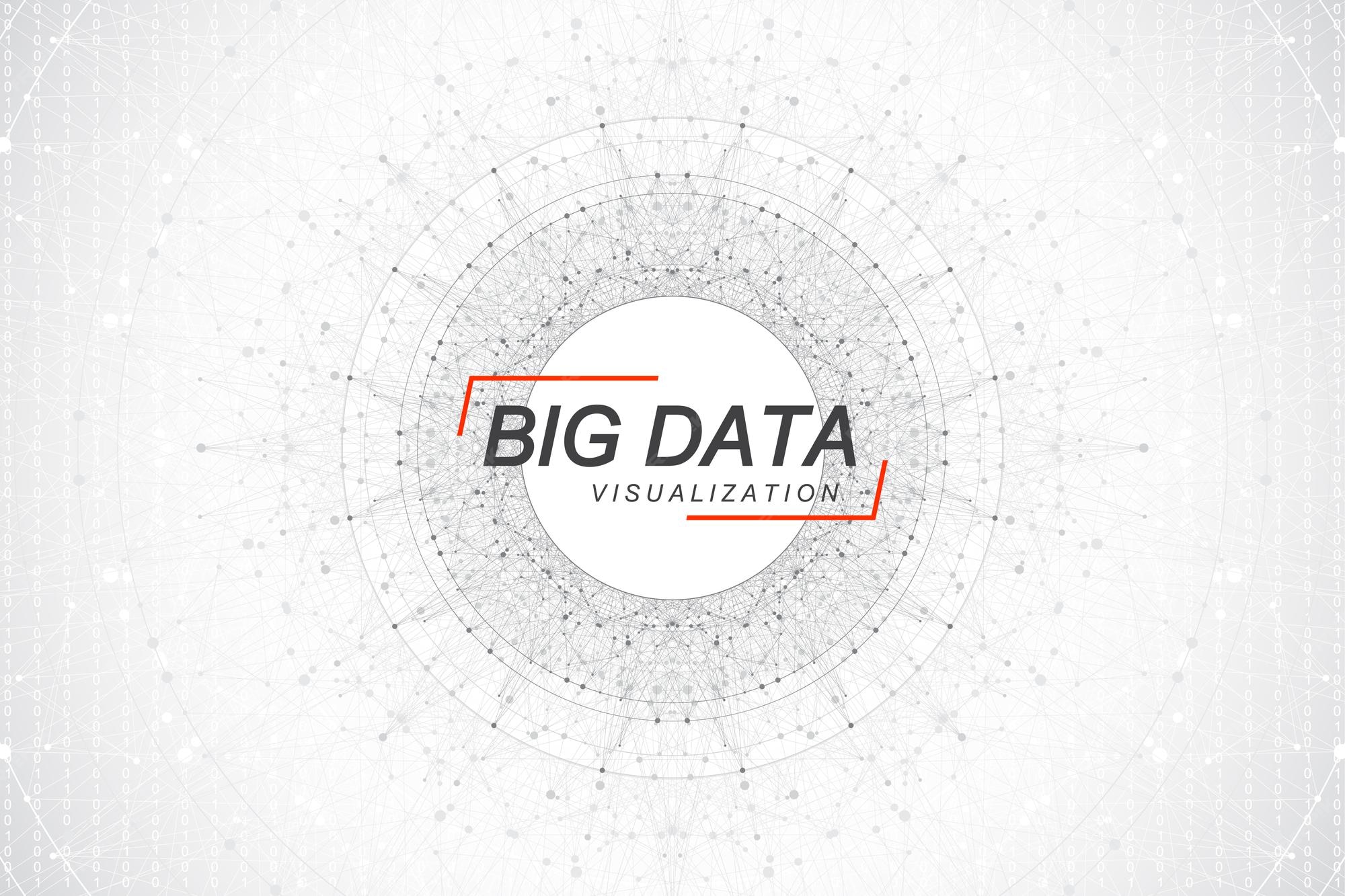 Premium Vector | Big data visualization. Big data machine learning ...
