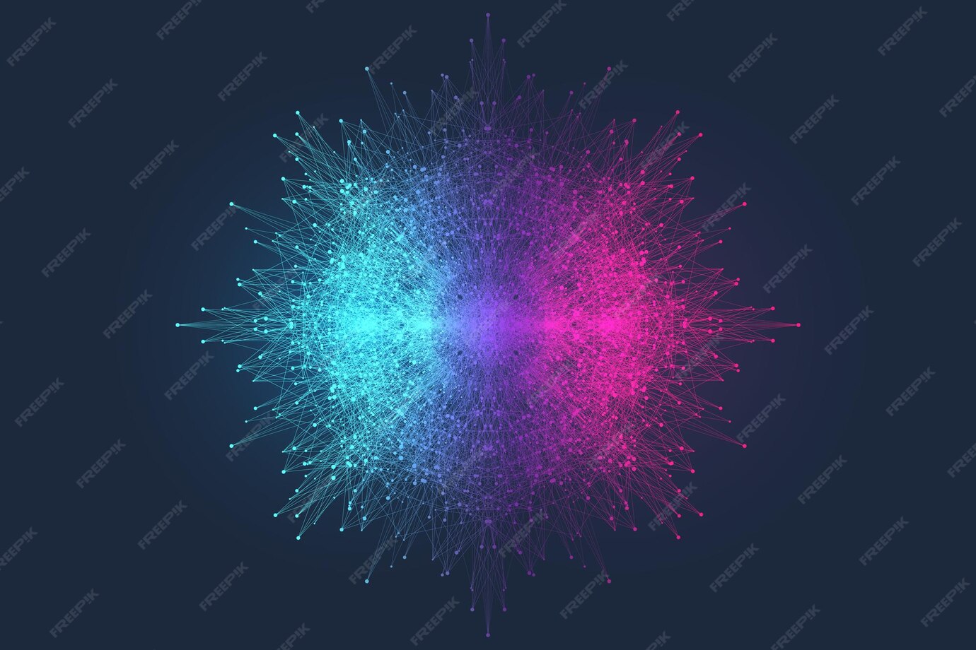Premium Vector | Big data visualization big data machine learning ...