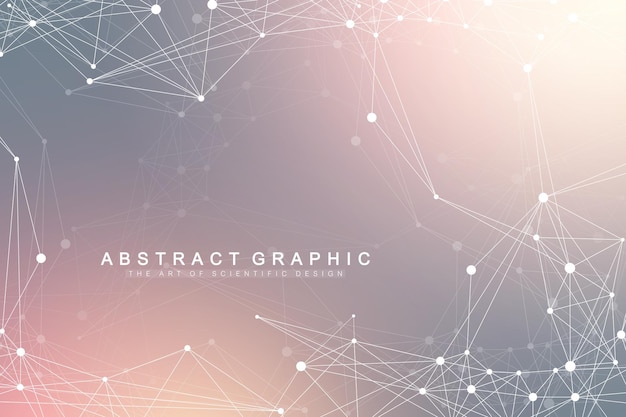 Big data visualization Graphic abstract background communication Perspective backdrop visualization Analytical network visualization Vector illustration