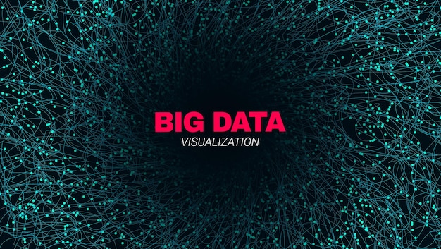 Vettore frattale delle informazioni di visualizzazione dei big data